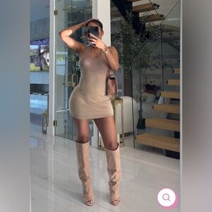 Minaa Monroe Ombré Aura halter dress {L}